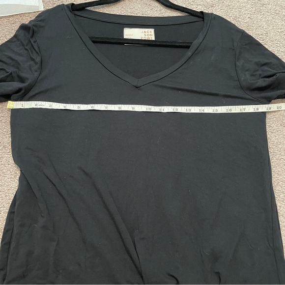 Jackson Rowe Black V-neck T-shirt Midi Dress Size Small - Picture 8 of 8